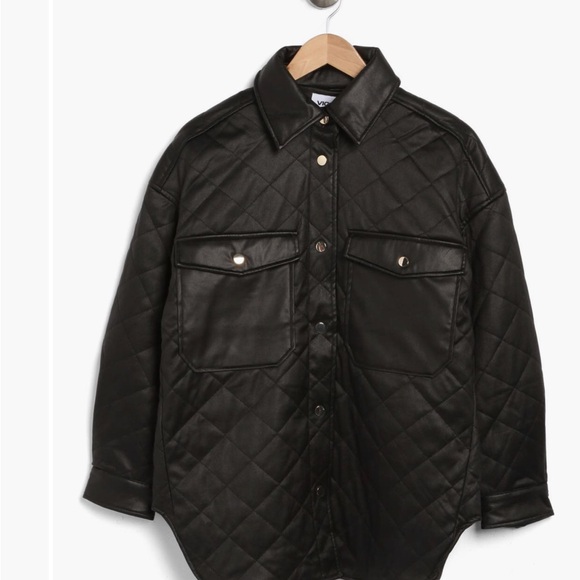 VIGOSS WOMEN’s FAUX LEATHER QUILTED JACKET SIZE M - Picture 2 of 10